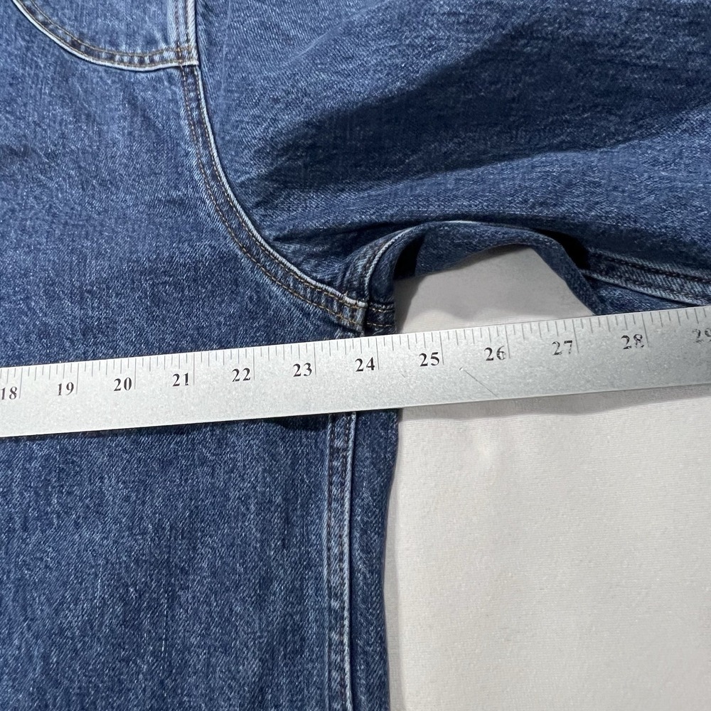 Everlane Blue Jean Jacket with Brown Collar - Picture 8 of 9